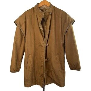 Vintage Bonders Made in USA Brown Western Faux Fur Lined Coat Size Large